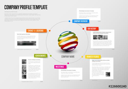 Infographic Layout with Photo Placeholders - 226600240 - 226600240