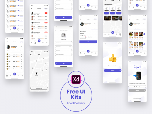 Food Delivery - UI Kits - food-delivery-free-ui-kits