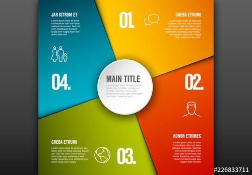 Colorful 4 Section Infographic Layout - 226833711 - 226833711