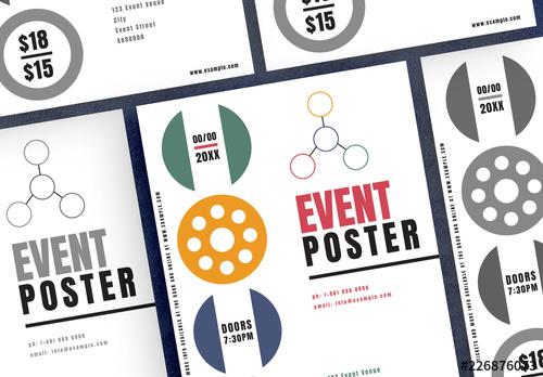 Event Flyer Layout with Geometric Shapes - 226876073 - 226876073