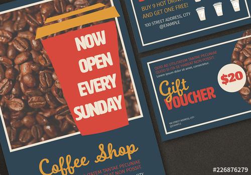 Coffee Shop Promotional Set Layouts - 226876279 - 226876279