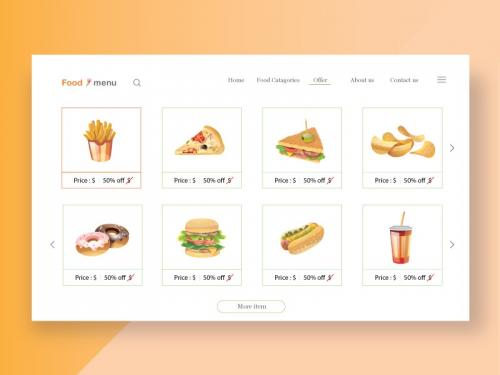 Food menu Landing page - food-menu-landing-page