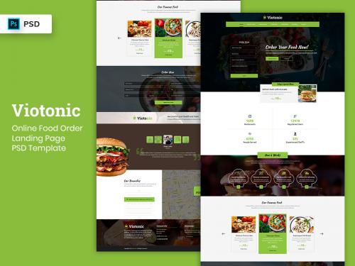 Food Order Online Landing Page PSD Template - food-order-online-landing-page-psd-template