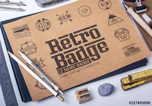 12 Retro Logo/Badges - 227493898 - 227493898