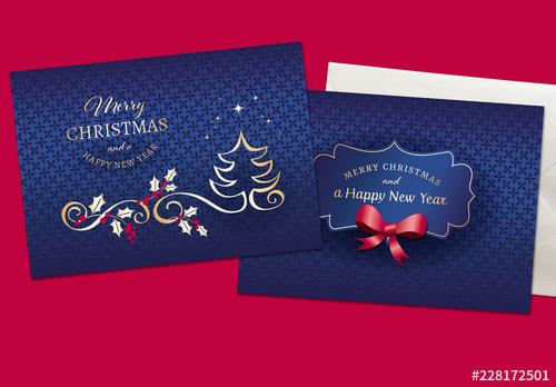 Christmas Card Layout Set - 228172501 - 228172501