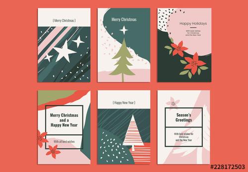 Christmas Card Layout Set - 228172503 - 228172503