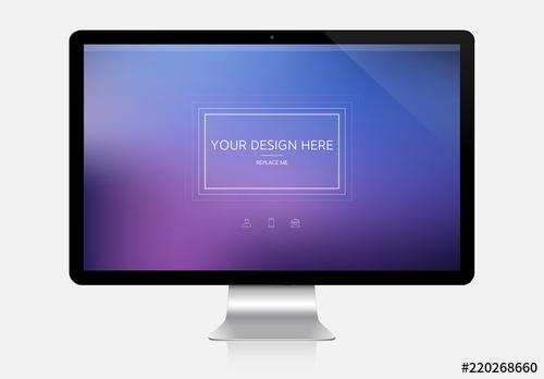 Desktop Computer Mockup - 220268660 - 220268660