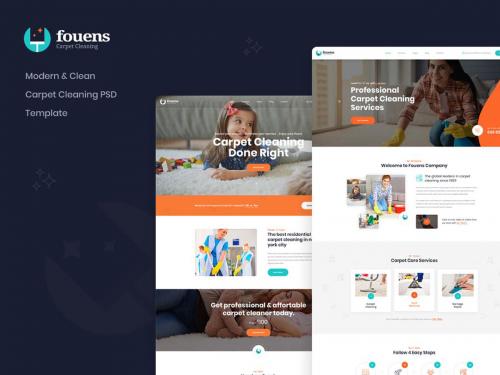 Fouens - Carpet Cleaning Company PSD Template - fouens-carpet-cleaning-company-psd-template