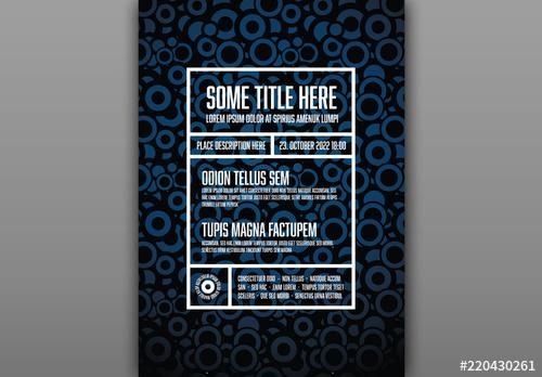 Flyer Layout with Circle Pattern Background - 220430261 - 220430261