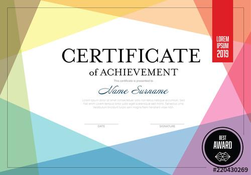 Certificate Layout with Overlapping Colors - 220430269 - 220430269