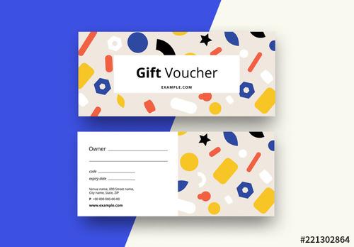 Abstract Gift Voucher Layout - 221302864 - 221302864