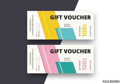 Abstract Gift Voucher Layout - 221302865 - 221302865