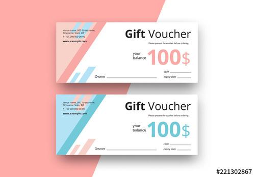 Abstract Gift Voucher Layout - 221302867 - 221302867