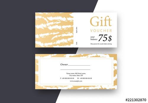 Abstract Gift Voucher Layout - 221302870 - 221302870