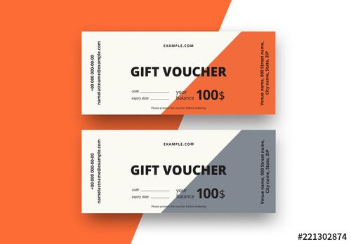 Abstract Gift Voucher Layout - 221302874 - 221302874