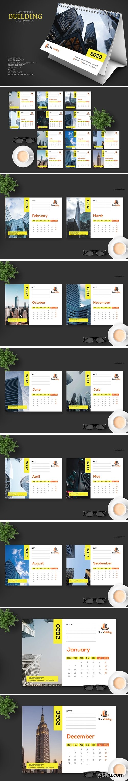 2020 Business Calendar Desk Pro