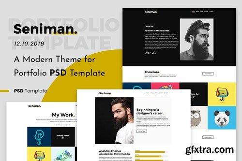 Seniman | Modern Portfolio PSD Template Demo 3