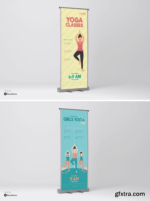 Girls Yoga Club - Rollup Banner GR