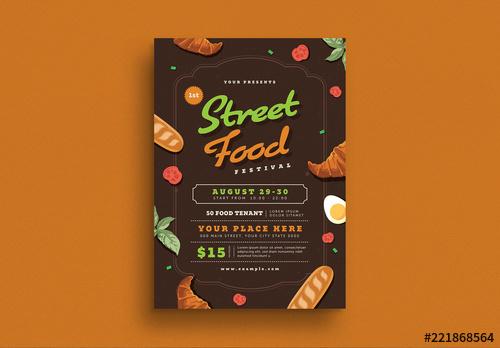 Street Food Festival Flyer Layout - 221868564 - 221868564