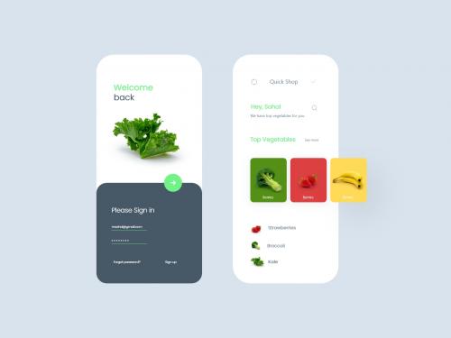 Fruits and Vegetables App Concept ! - fruits-and-vegetables-app-concept