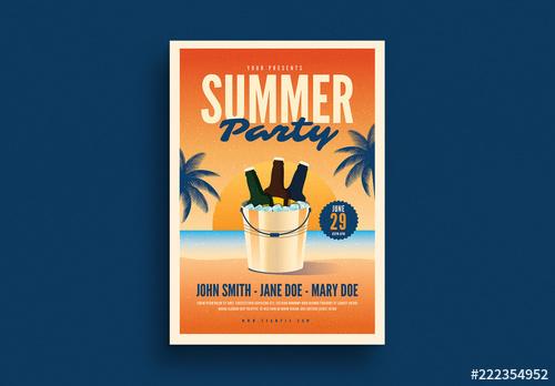 Summer Beer Party Flyer Layout - 222354952 - 222354952