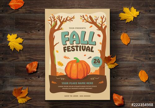 Fall Festival Flyer Layout - 222354988 - 222354988