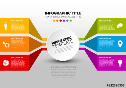 Colorful Content Blocks Infographic Layout - 222376398 - 222376398