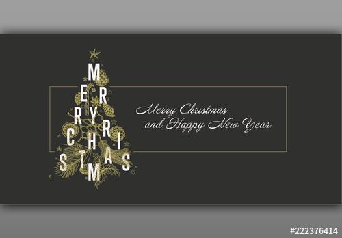 Christmas Card or Envelope Layout - 222376414 - 222376414