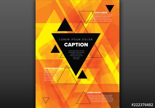 Poster Layout with Triangular Elements - 222376482 - 222376482