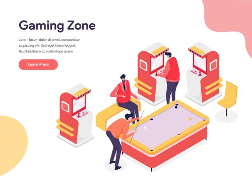 Gaming Zone Illustration Concept - gaming-zone-illustration-concept