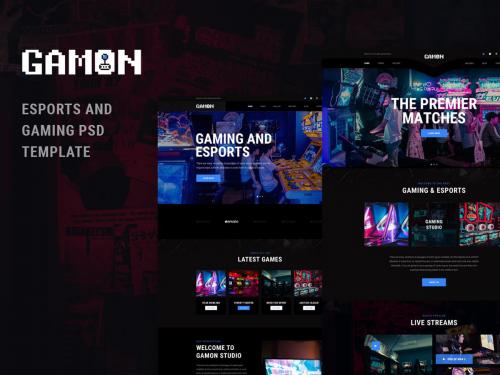 Gamon - eSports and Gaming PSD Template - gamon-esports-and-gaming-psd-template