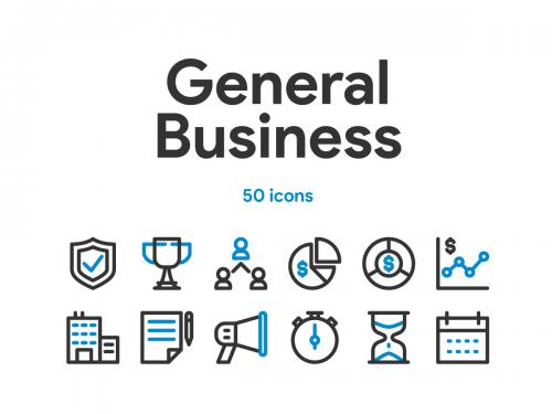 General Business and Finance Icon Set - general-business-and-finance-icon-set