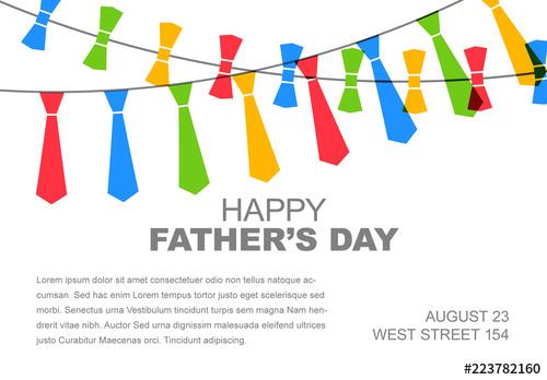 Father's Day Postcard Layout - 223782160 - 223782160