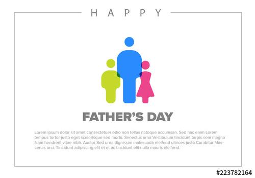 Father's Day Postcard Layout - 223782164 - 223782164