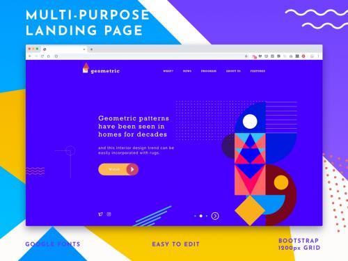 Geometric Landing Page Template - geometric-landing-page-template