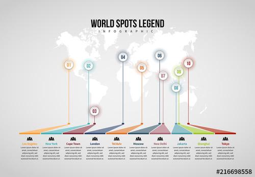 World Map Infographic Layout - 216698558 - 216698558