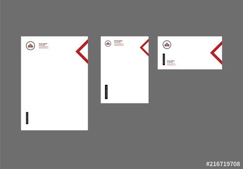 Envelope Layout Set with Geometric Elements - 216719708 - 216719708