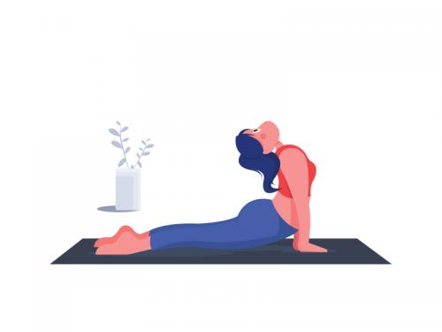 Girl Yoga Flat Design Illustration - girl-yoga-flat-design-illustration-c3ca5def-b6a6-4d6e-ab6f-cf5c6fc76240