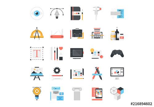 25 Design and Development Icons - 216894602 - 216894602