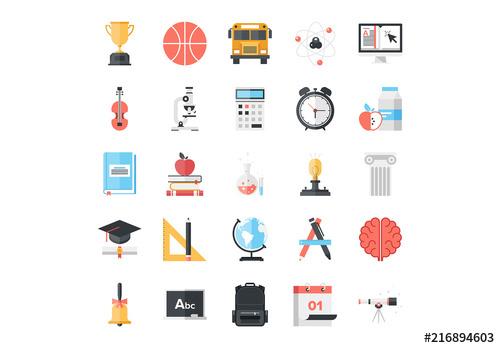 25 Education and Knowledge Icons - 216894603 - 216894603