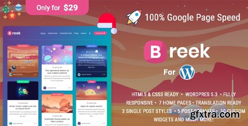 ThemeForest - Breek v1.5.0 - Minimal Masonry Theme for WordPress - 24031994