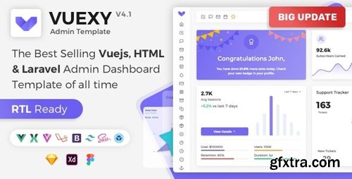 ThemeForest - Vuexy v4.1 - Vuejs HTML Laravel Admin Dashboard Template - 23328599