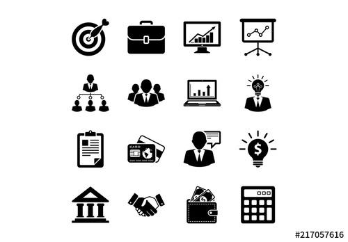 16 Business and Finance Icons - 217057616 - 217057616