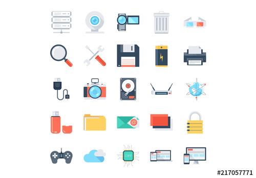 25 Technology and Hardware Icons - 217057771 - 217057771