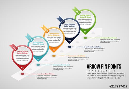 Arrow Pin Points Infographic Layout - 217737417 - 217737417