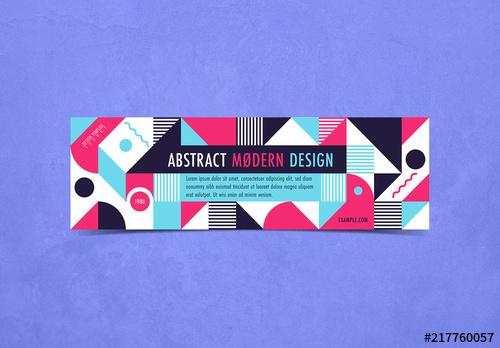 Banner Layout with Colorful Geometric Shapes - 217760057 - 217760057