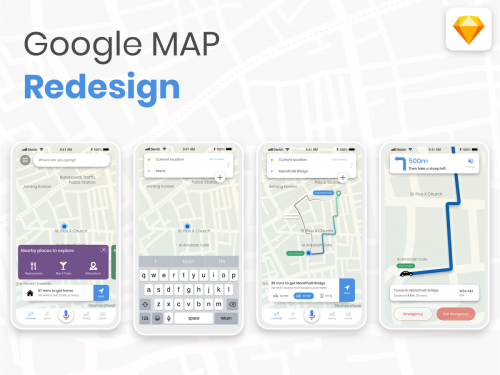 Google Map UI Redesign - google-map-ui-redesign