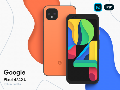 Google Pixel 4/4XL Vector Mockup - google-pixel-4-4xl-vector-mockup