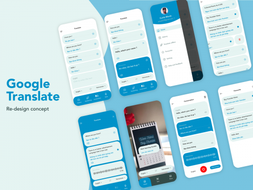 Google Translate UI concept re-design - google-translate-ui-concept-re-design
