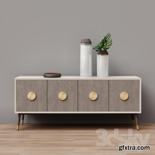 Darling Lacquer Console 3d model